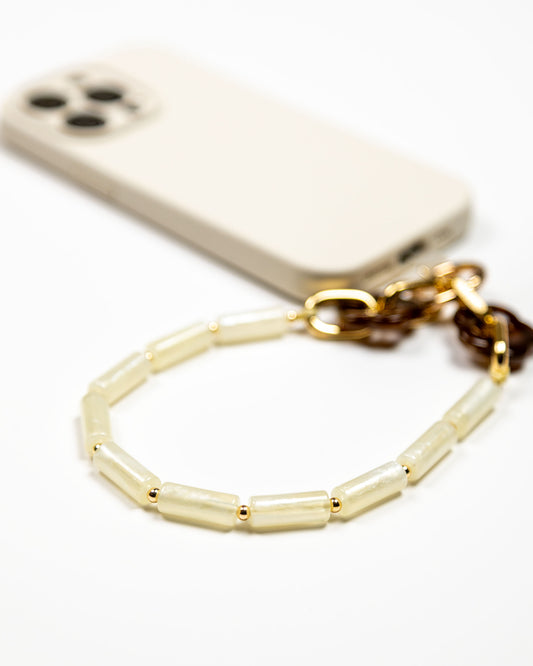 Pearl Tube Beads Phone Charm