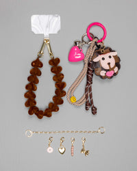 Soft Heart Weekend · Charm Trio – Phone, Bag & Shoe Charm Set