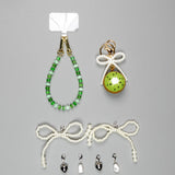 Kiwi Pearl Bows · Charm Trio — Phone, Bag & Shoe Charm Set