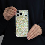 Opal Pearl iPhone Case held in both hands, iPhone 17 Pro Max