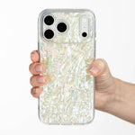 Opal Pearl iPhone Case held in hand, iPhone 17 Pro Max