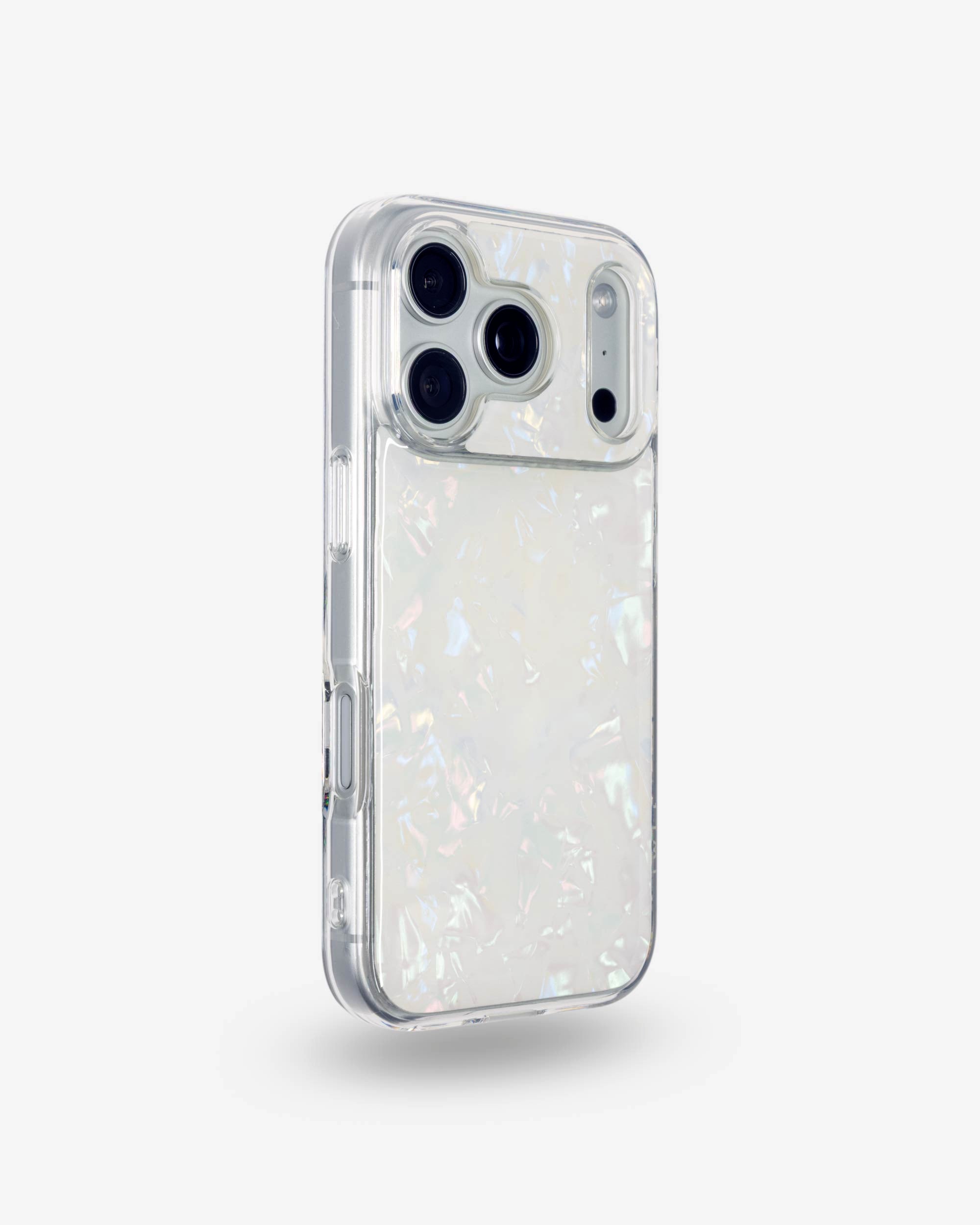 White Shell iPhone Case, right side view