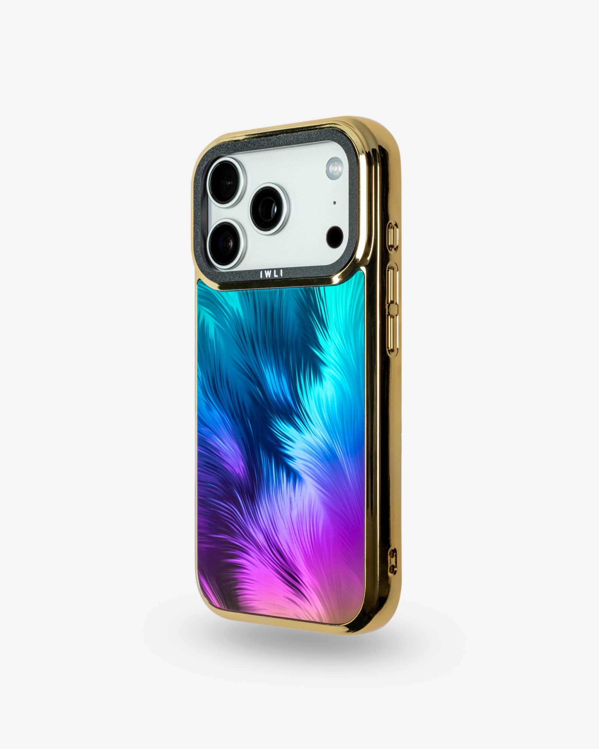 Peacock Feather Holo iPhone Case, left side view