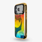 Sunset Fan Holo iPhone Case, left side view