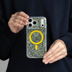 Starlight Sparkle iPhone Case held in both hands, iPhone 17 Pro Max