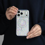 Opal Sparkle iPhone Case held in both hands, iPhone 17 Pro Max