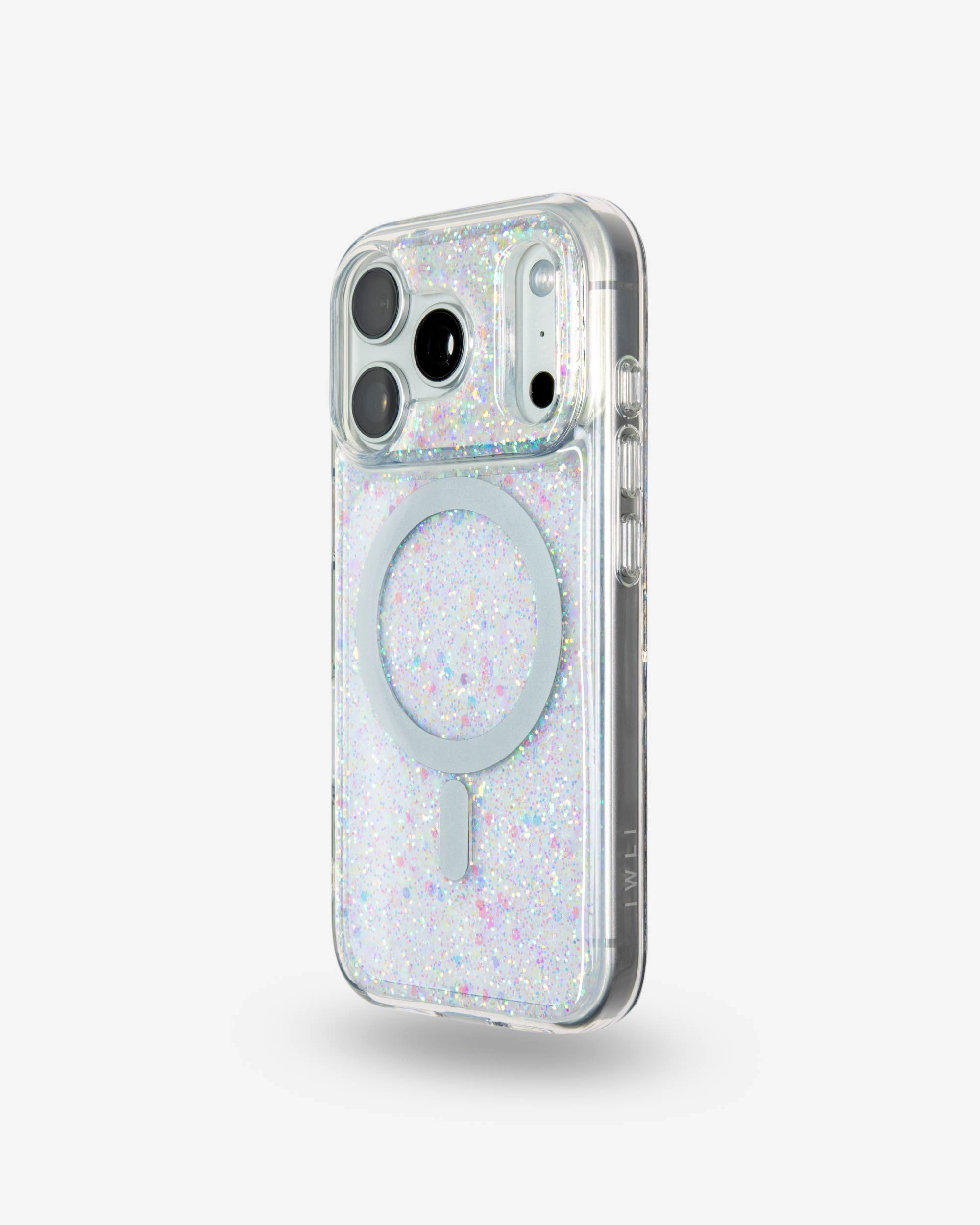 Opal Sparkle iPhone Case, left side view