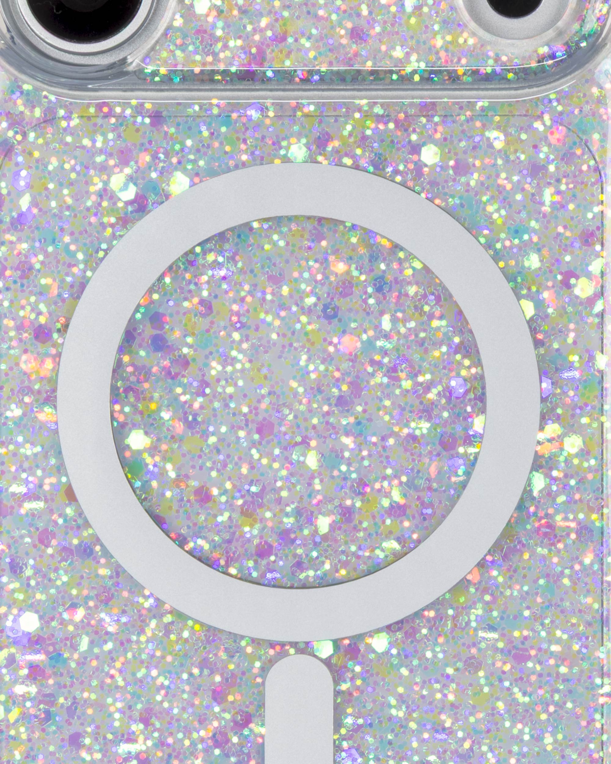 Opal Sparkle iPhone Case, close-up of the finish