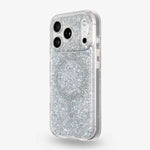Silver Sparkle iPhone Case, left side view