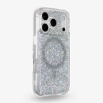 Silver Sparkle iPhone Case, right side view
