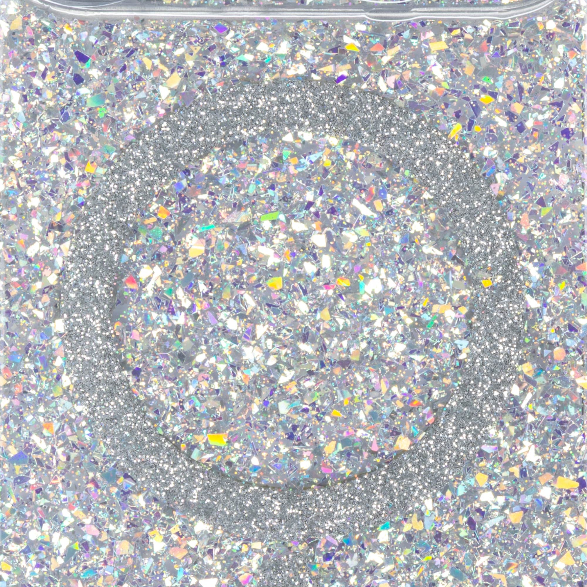Silver Sparkle iPhone Case, close-up of the finish
