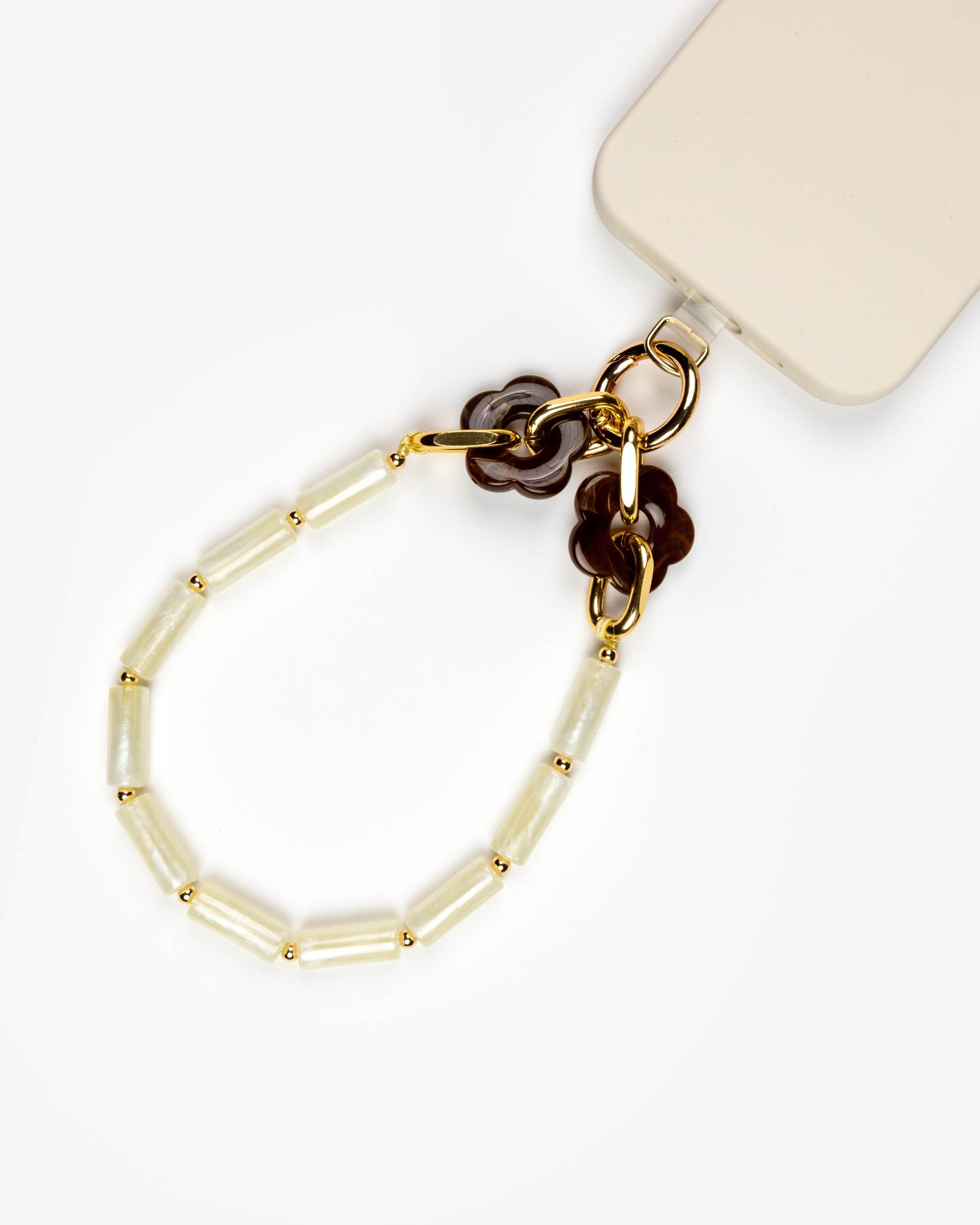 Pearl Tube Beads Phone Charm