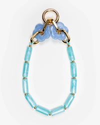 Aqua Tube Beads Phone Charm