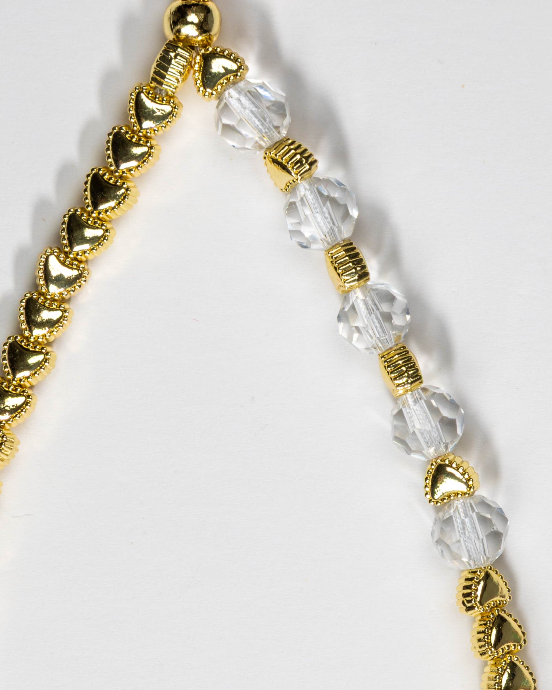 Gold Hearts Sparkle Phone Charm