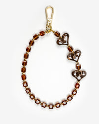Amber Smoke Hearts Phone Charm