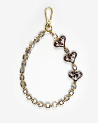 Graphite Shine Hearts Phone Charm