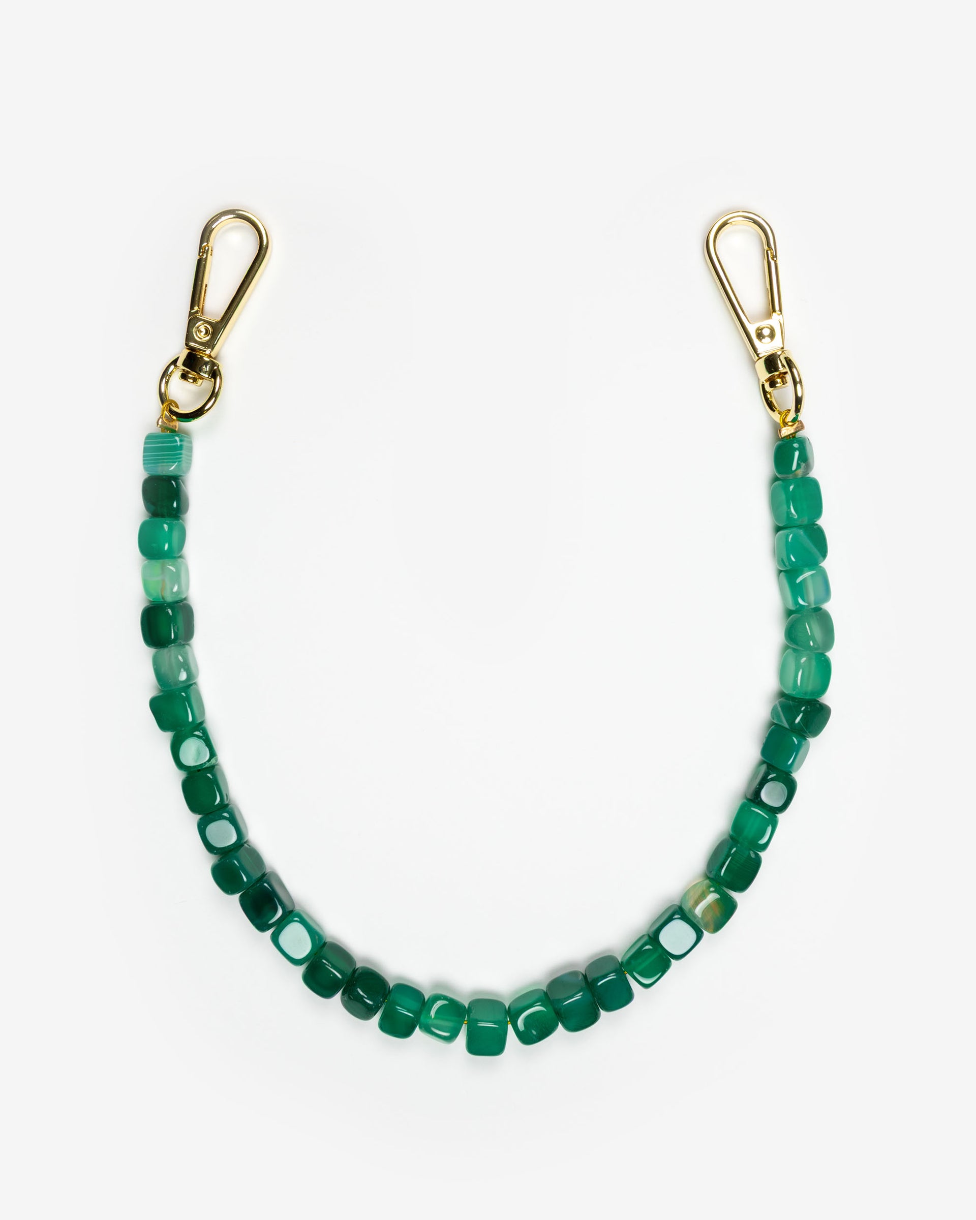 Emerald Green Agate Beads Phone Charm