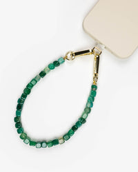 Emerald Green Agate Beads Phone Charm