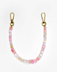 Blush Pink Agate Beads Phone Charm