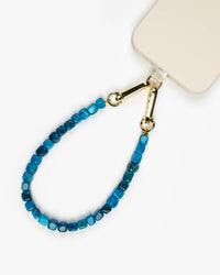 Ocean Blue Agate Beads Phone Charm