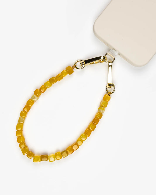 Honey Yellow Agate Beads Phone Charm