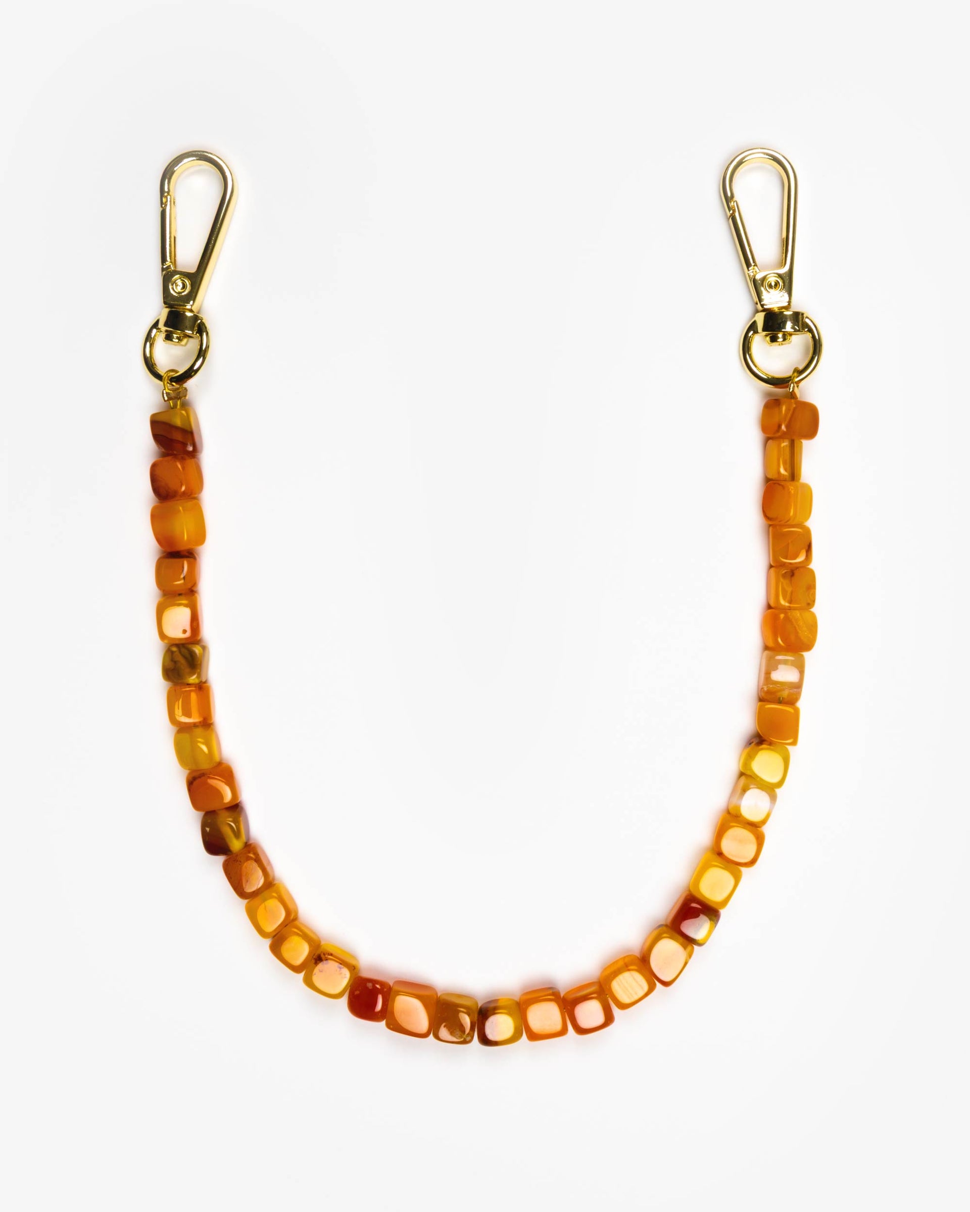 Amber Caramel Natural Agate Phone Charm