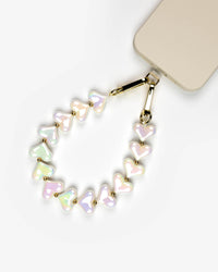 Pearl Glow Heart Phone Charm