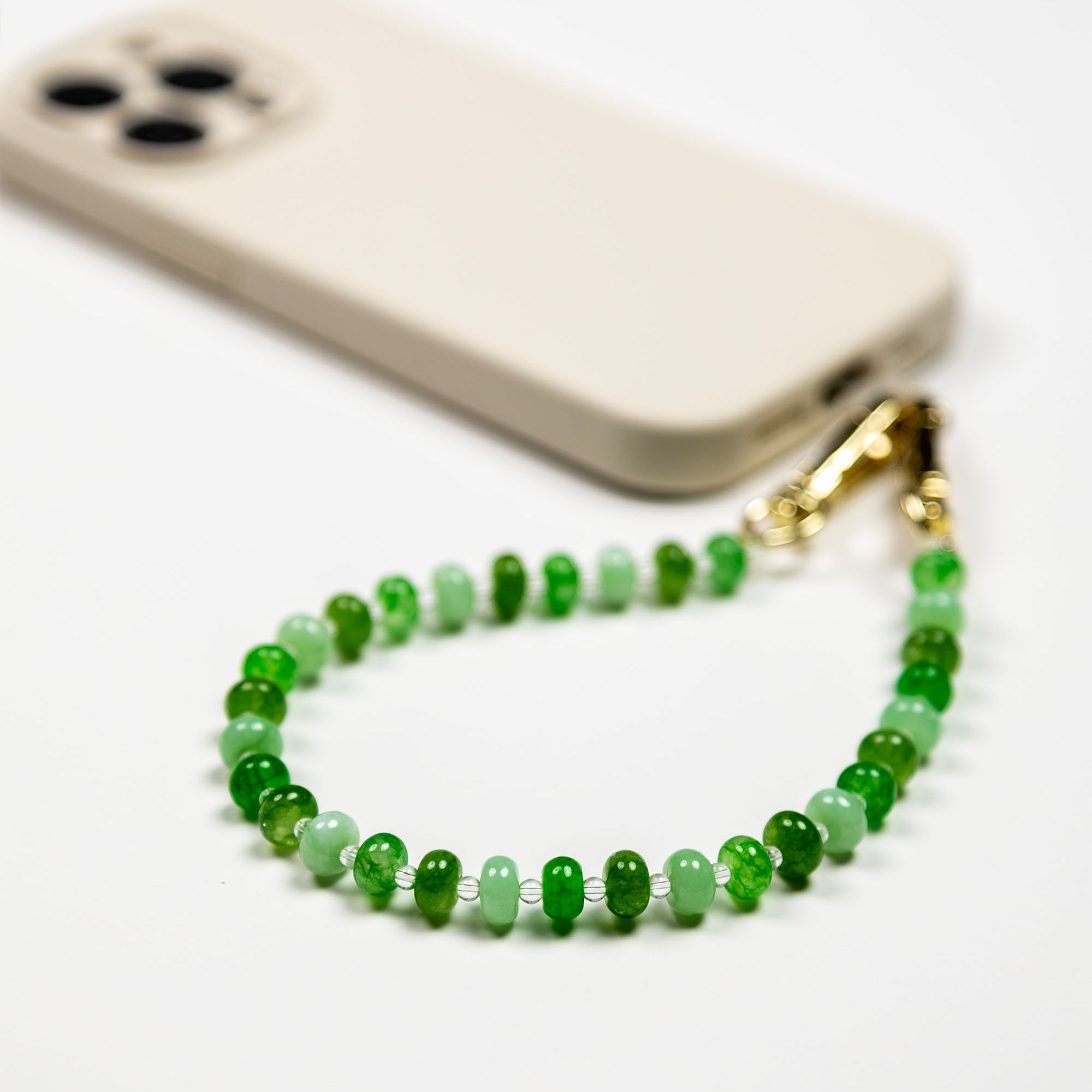 Green Ombre Beads Phone Charm