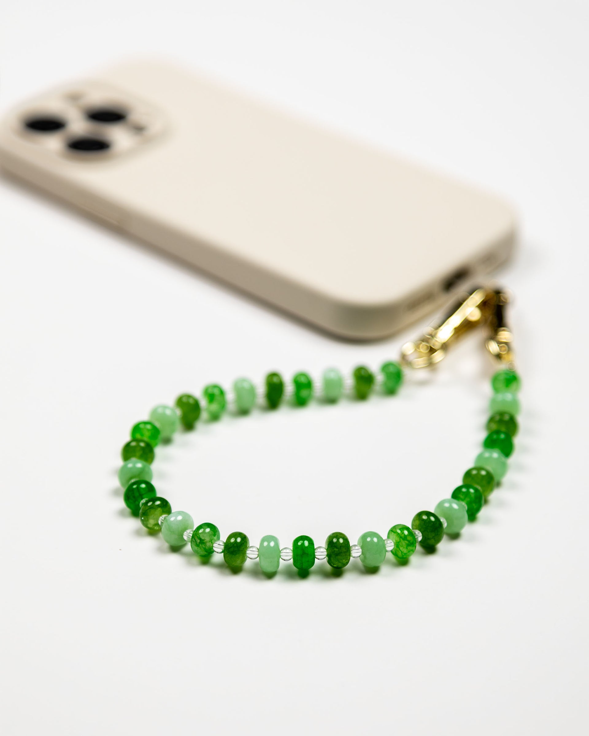 Green Ombre Beads Phone Charm