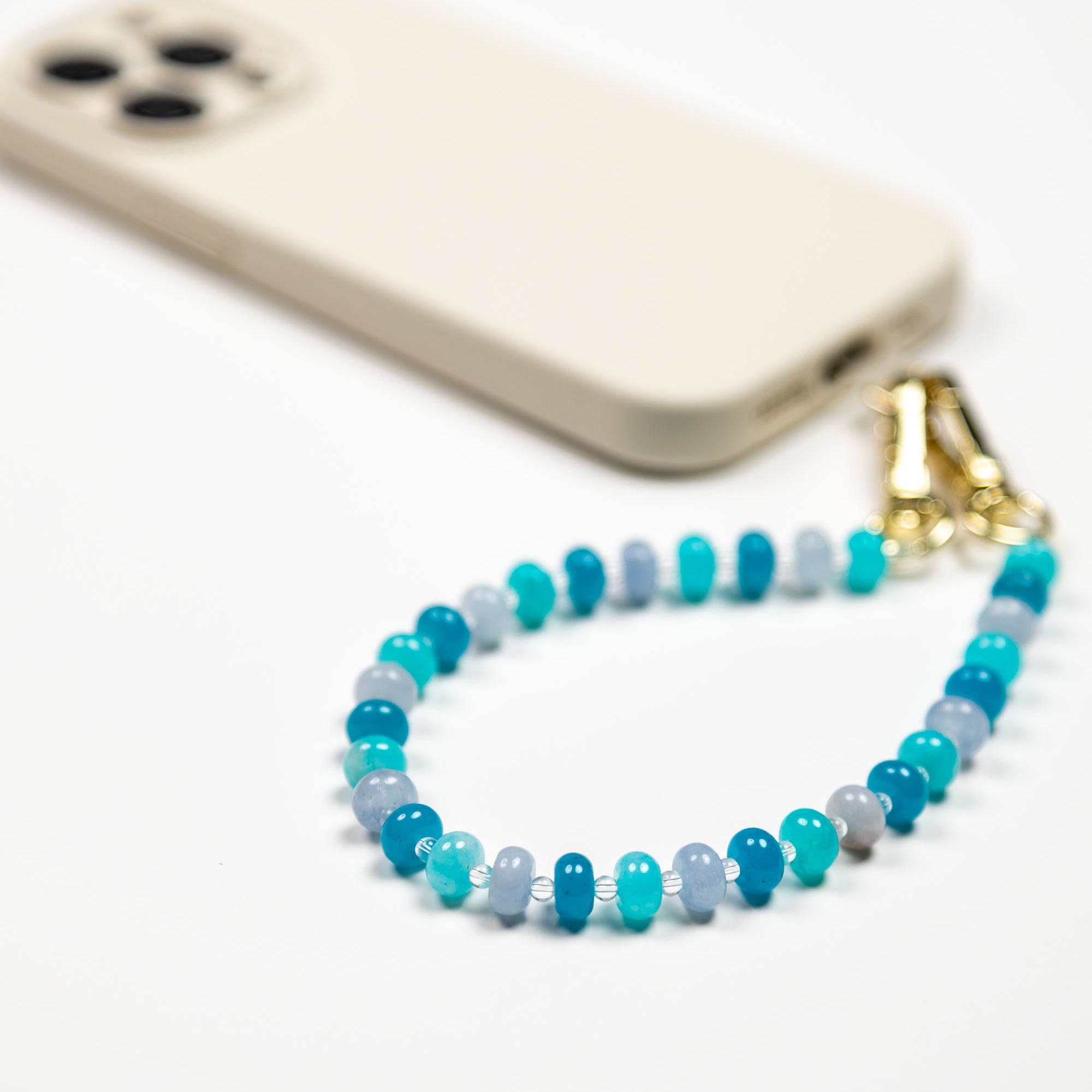 Blue Beads Phone Charm