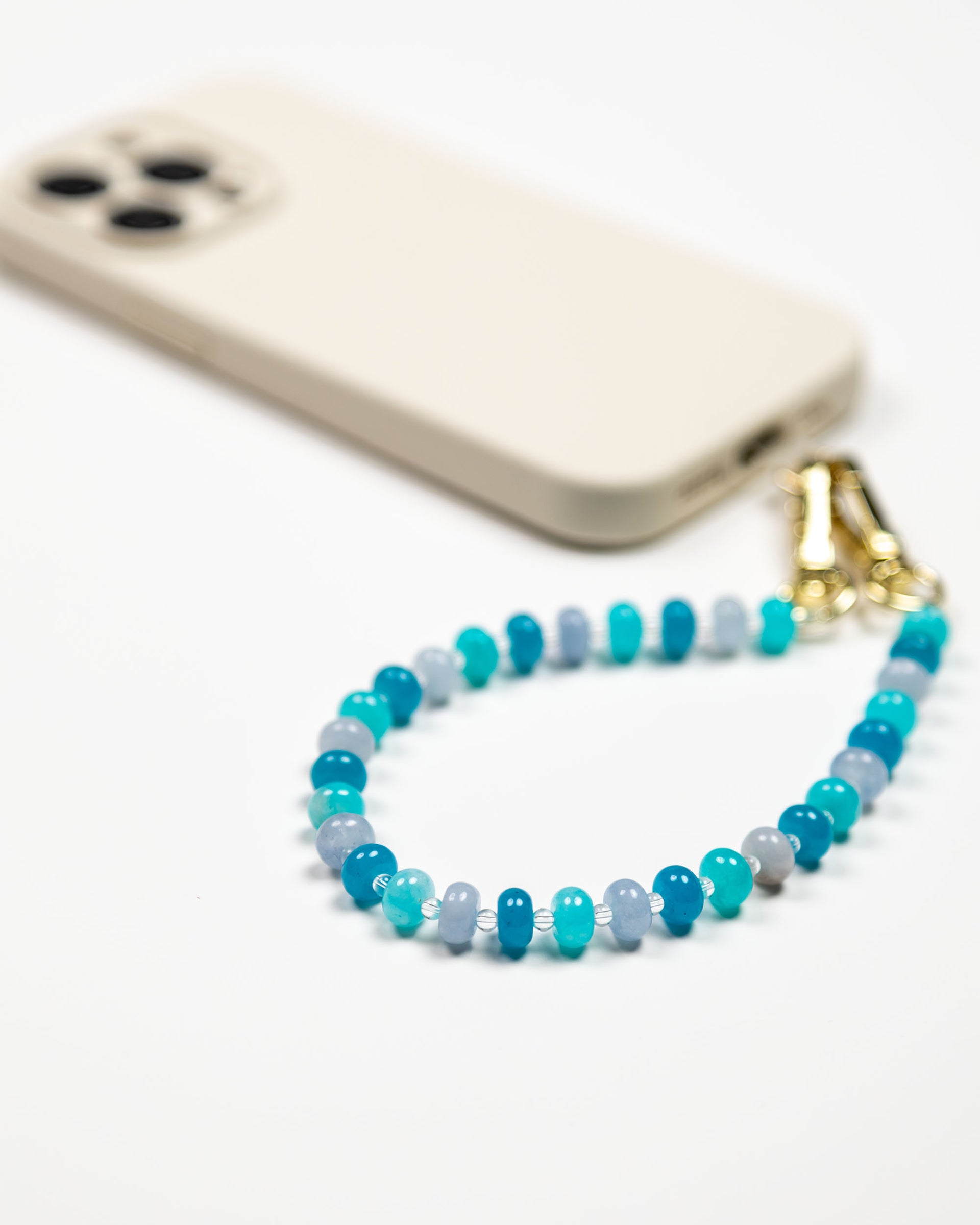 Blue Beads Phone Charm