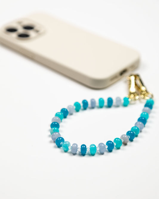 Blue Beads Phone Charm