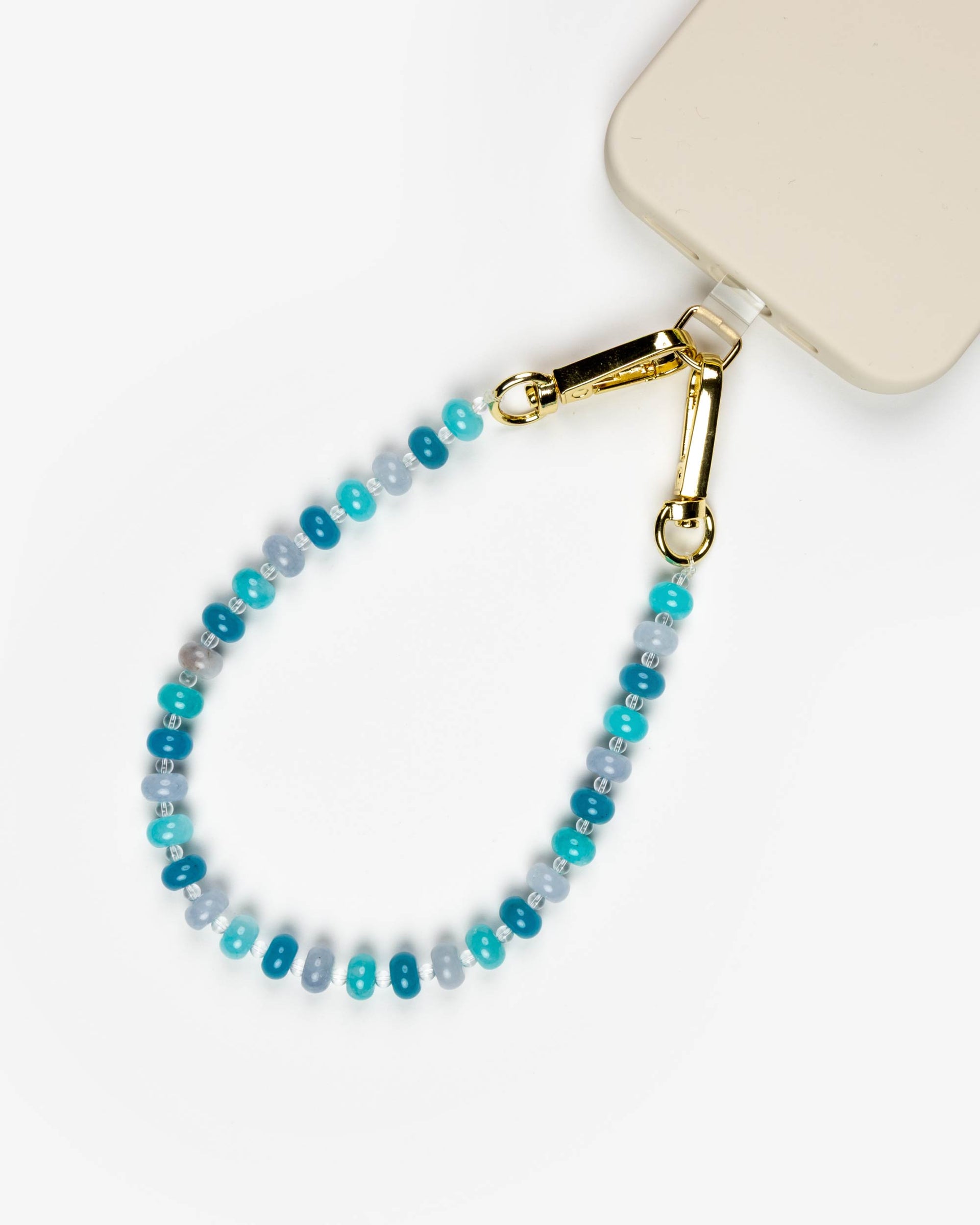 Blue Beads Phone Charm