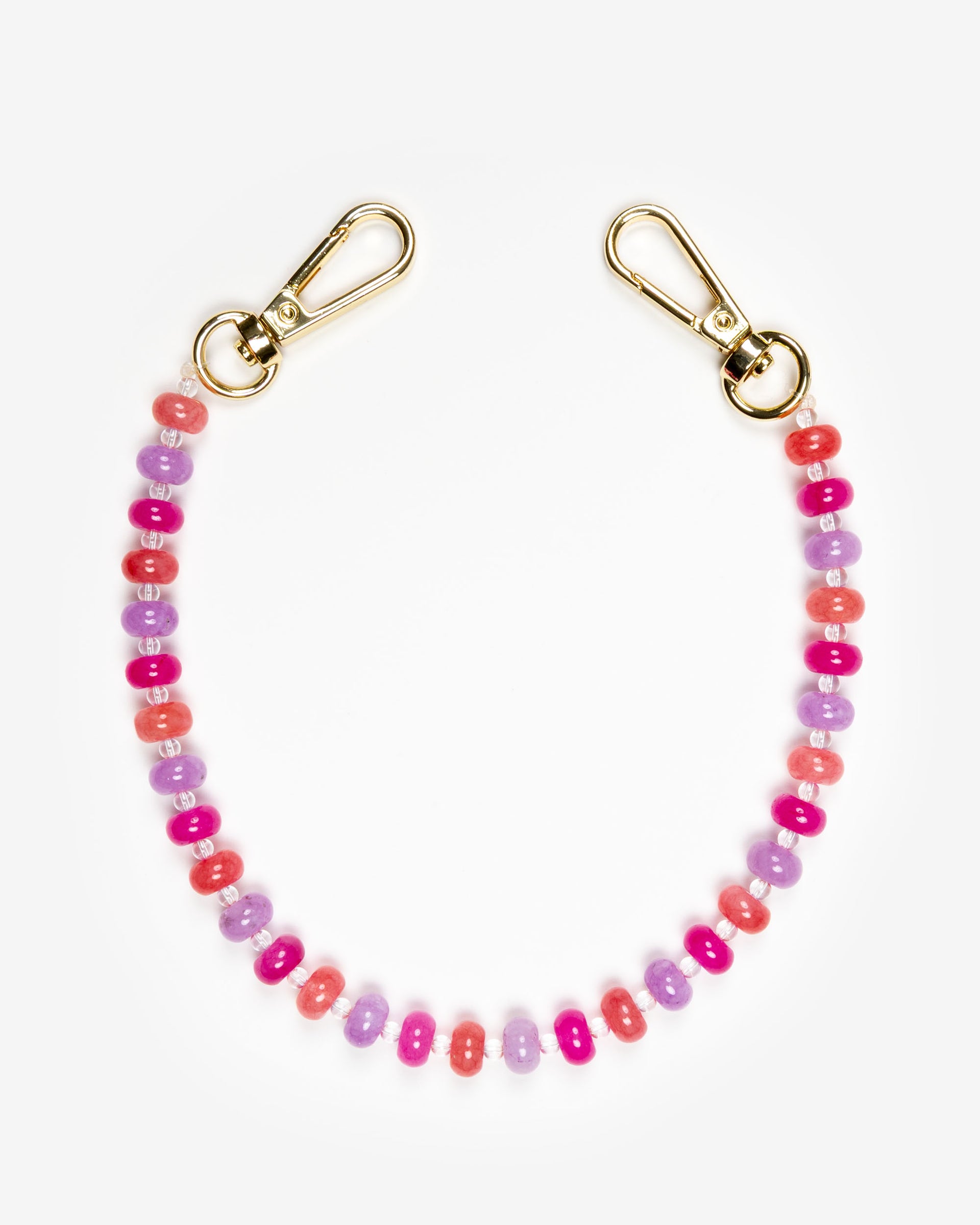 Berry Pink Beads Phone Charm