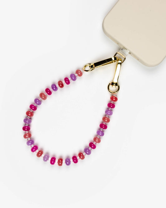 Berry Pink Beads Phone Charm