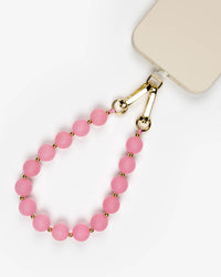 Pink Frost Beads Phone Charm