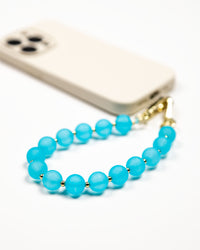 Blue Frost Beads Phone Charm
