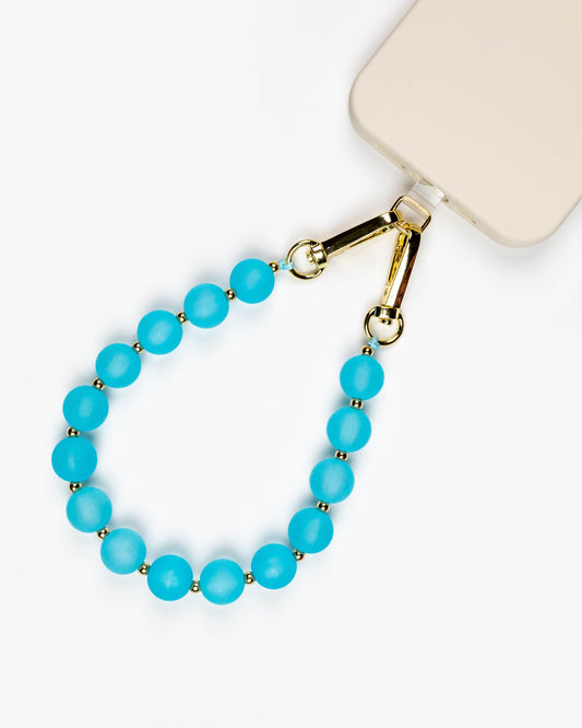 Blue Frost Beads Phone Charm