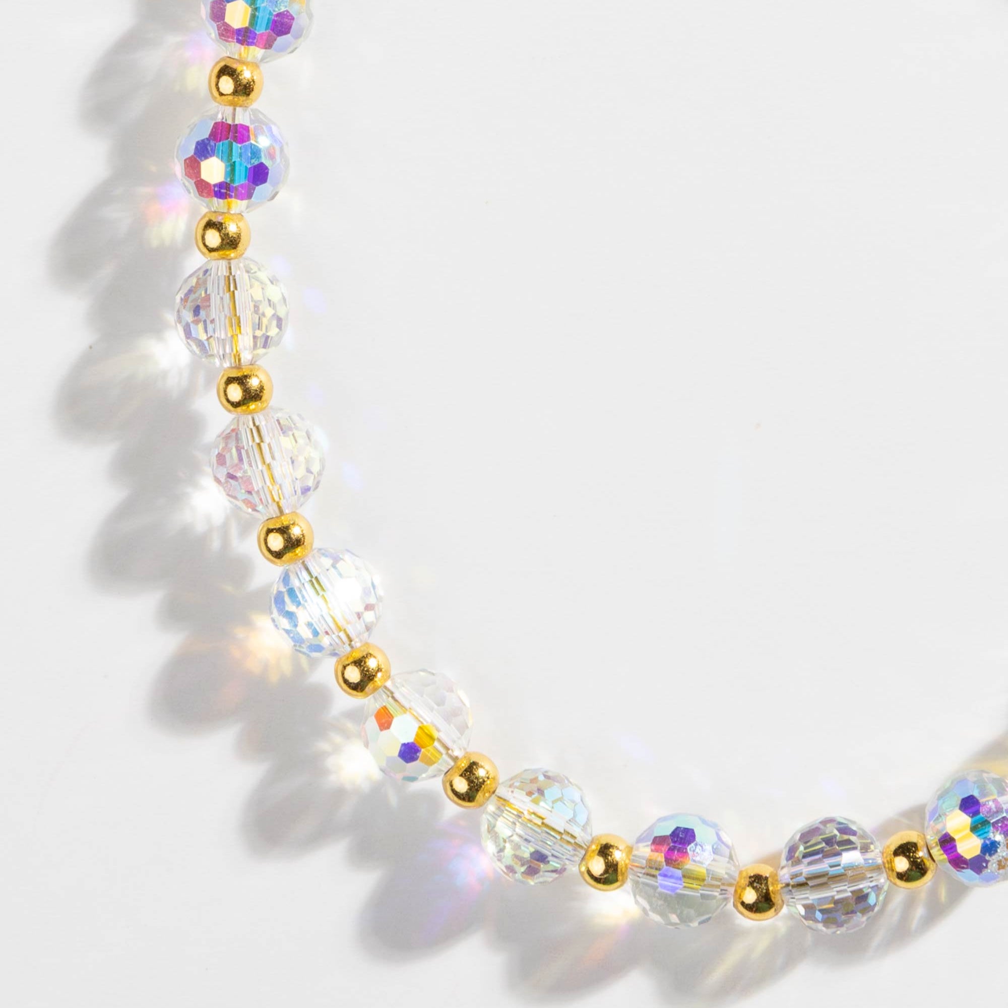 Clear Aurora Beads Phone Charm