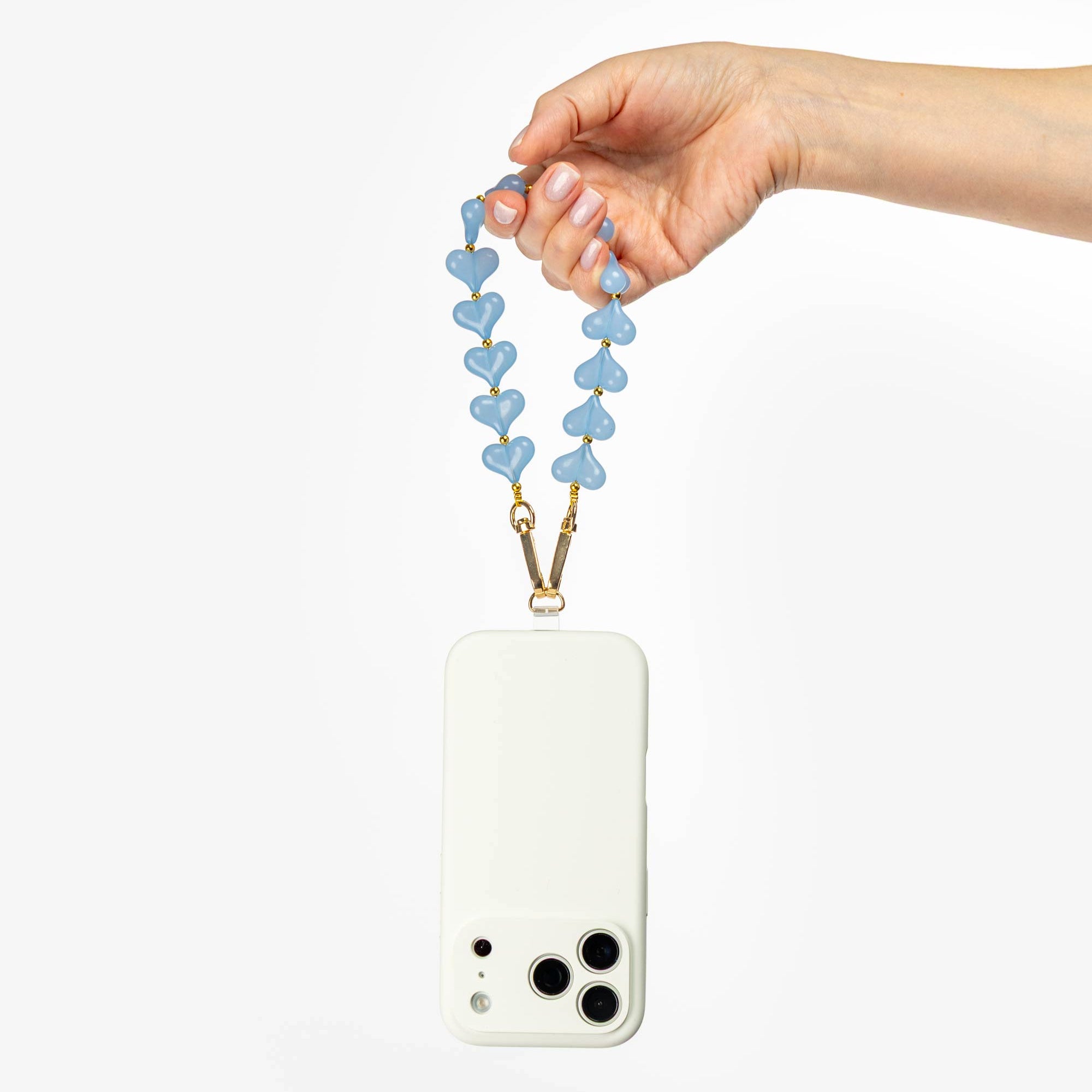 Marmalade Blue Heart Beads Phone Charm