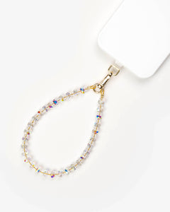 Aurora Prism Glow Phone Charm — Gold-Tone, glass phone charm by IWLI