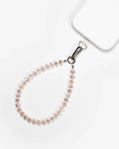 Blush Prism Glow Phone Charm — Silver-Tone, glass phone charm by IWLI