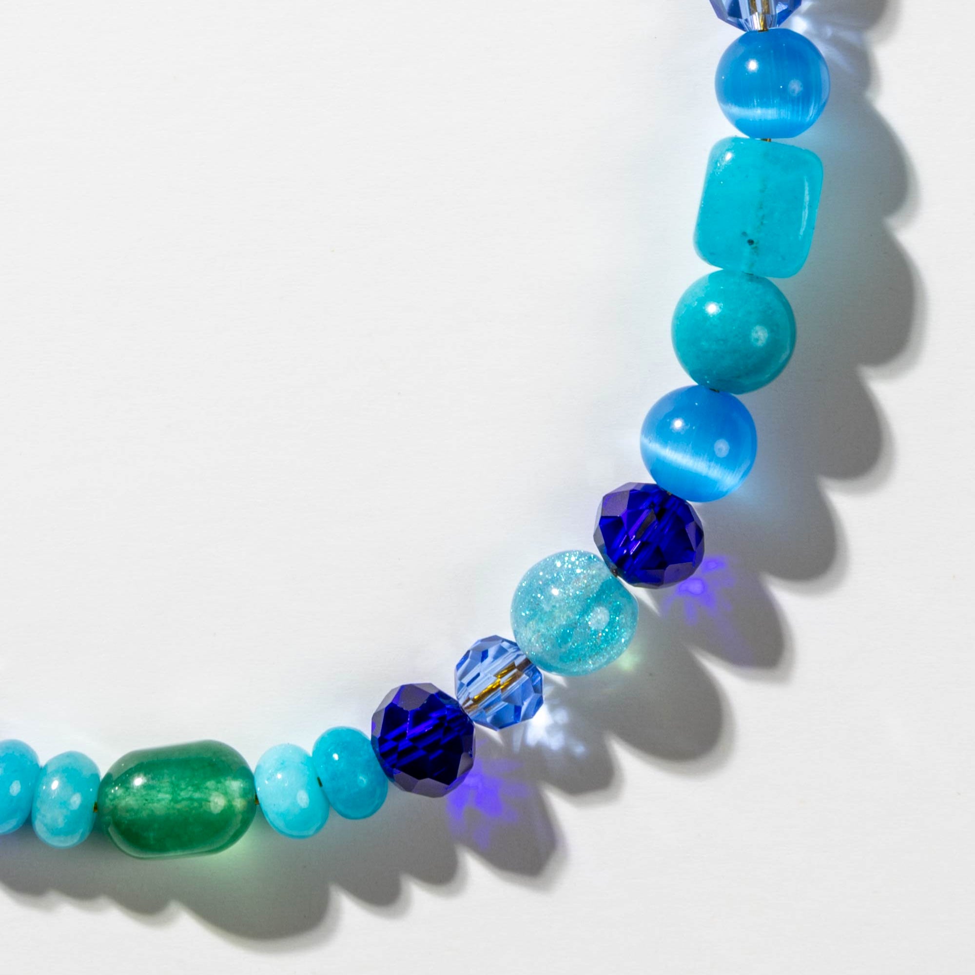 Ocean Blue Beads Phone Charm