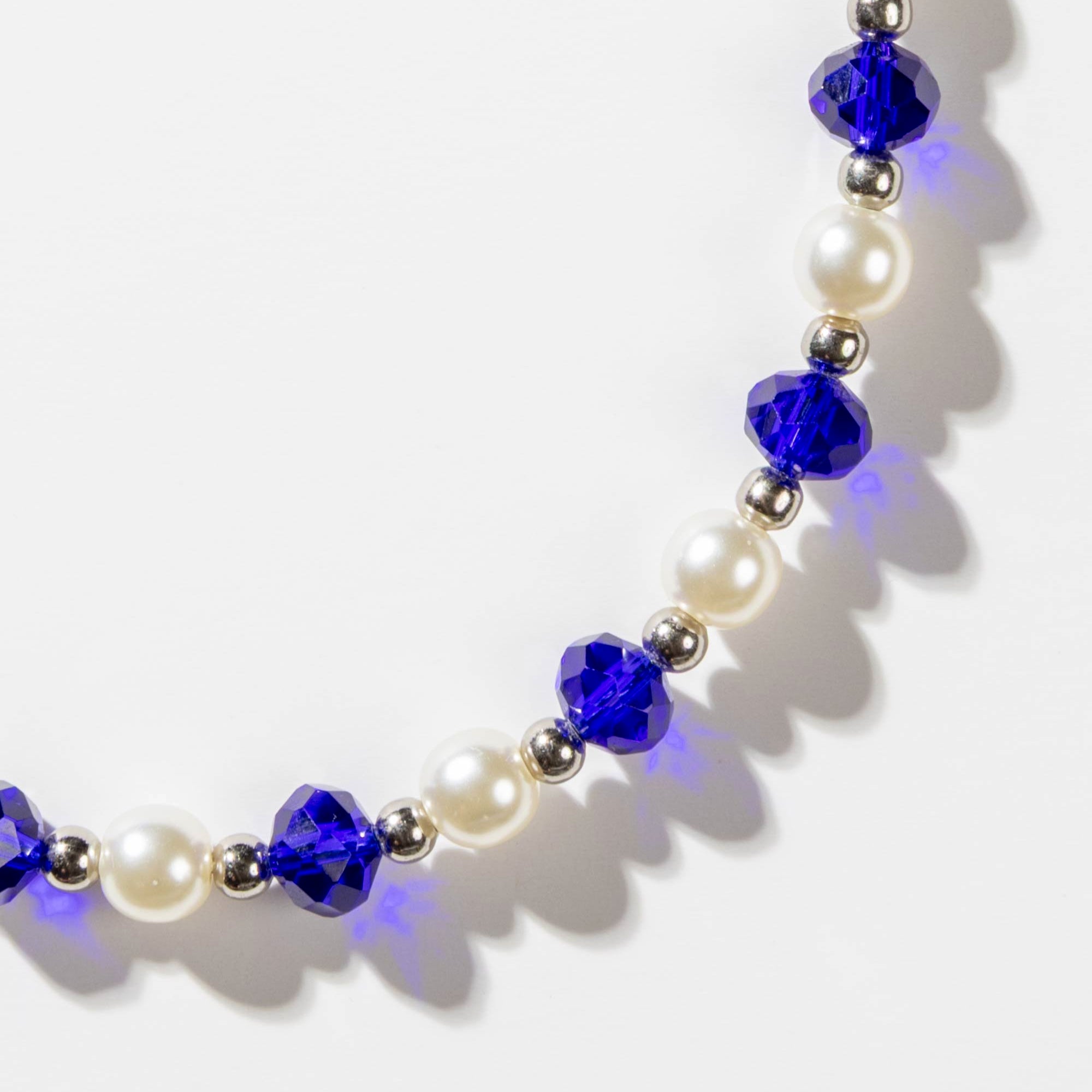 Sapphire Pearl Beads Phone Charm