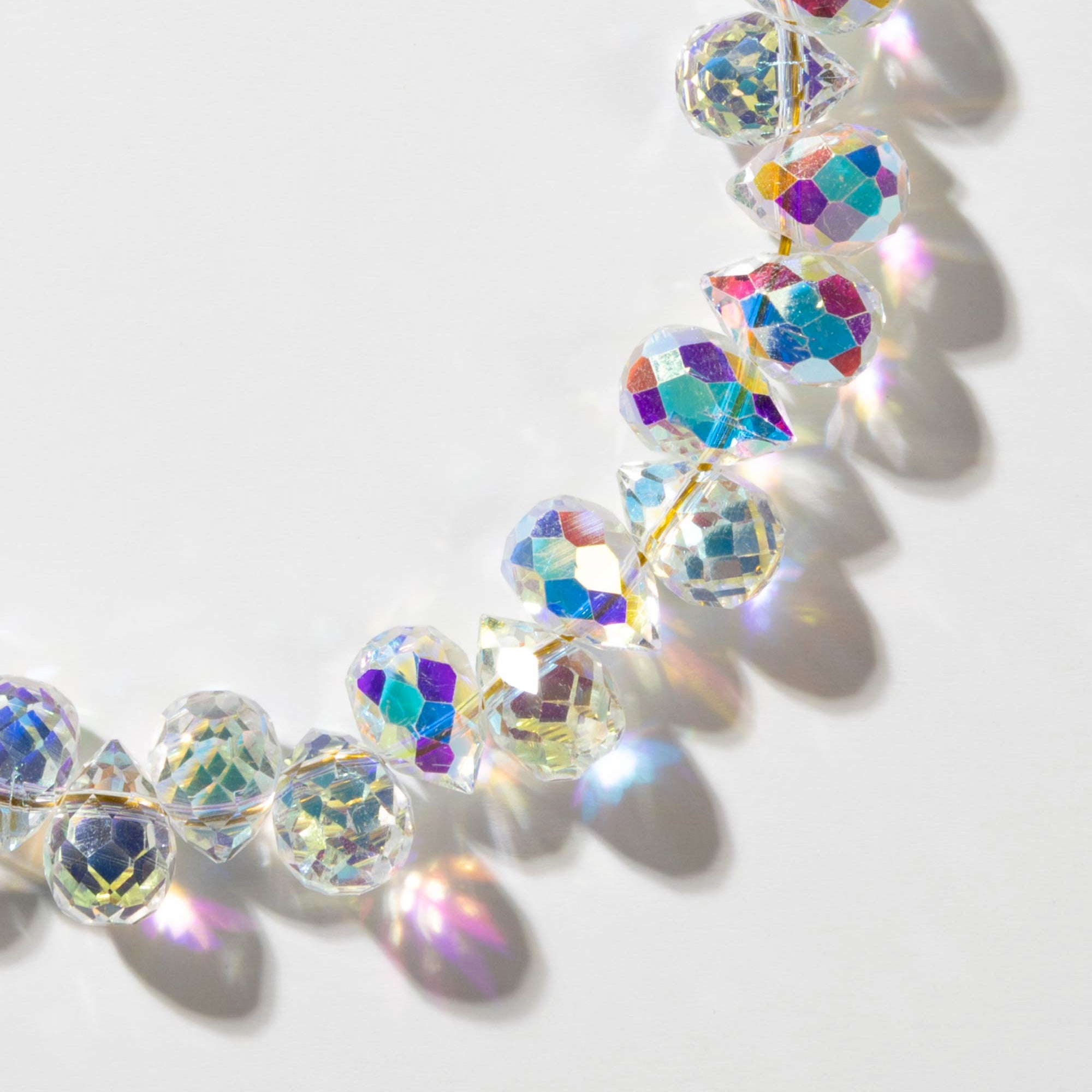 Iridescent Drop Beads Phone Charm
