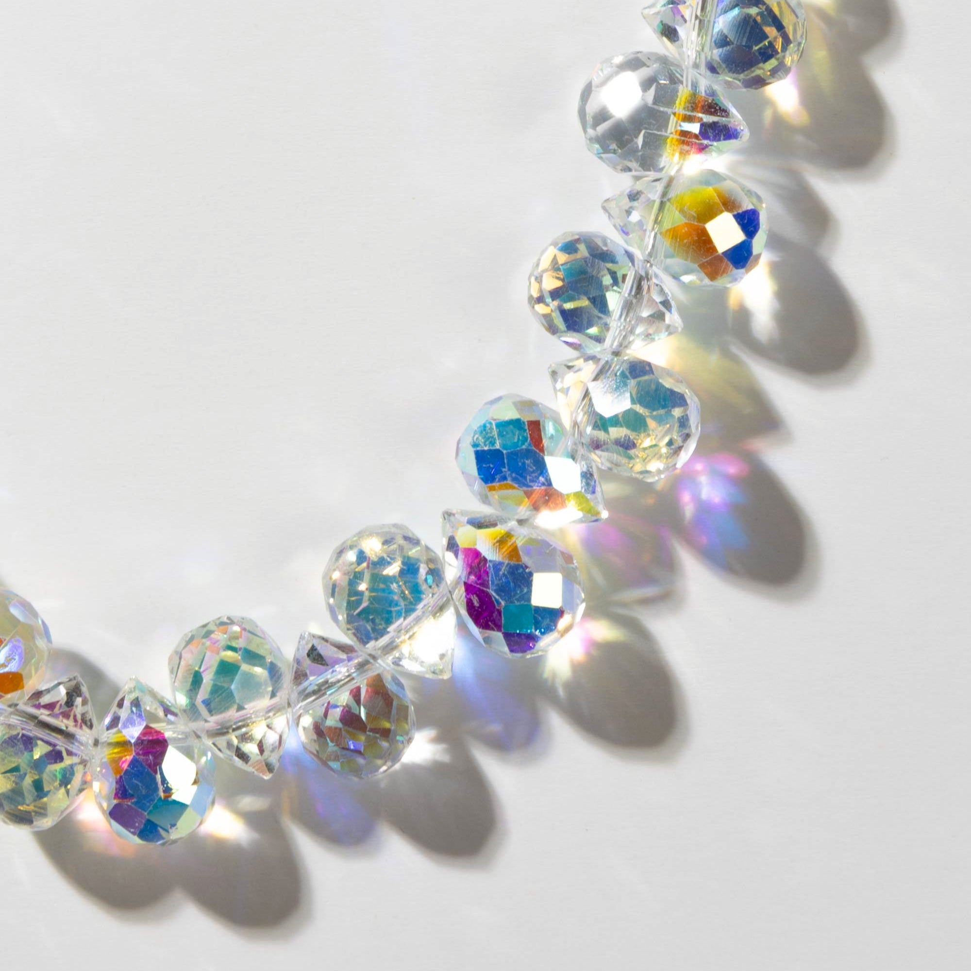 Iridescent Drop Beads Phone Charm