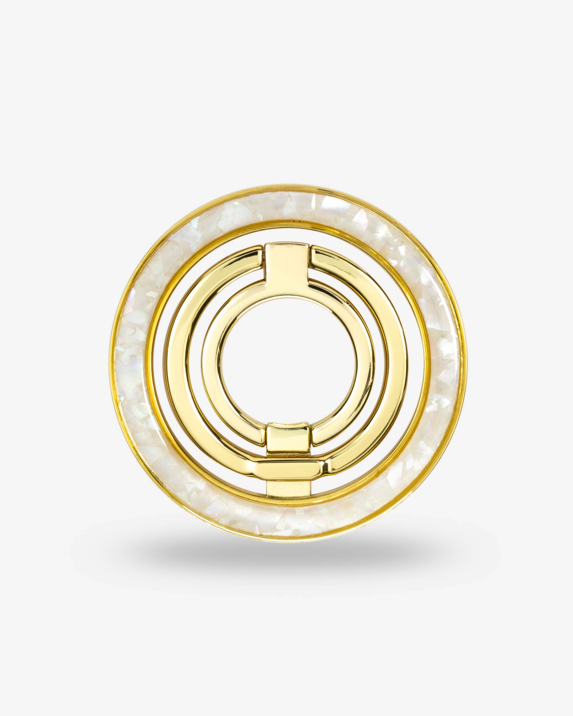 Snow Pearl Ring Stand — Gold-Tone