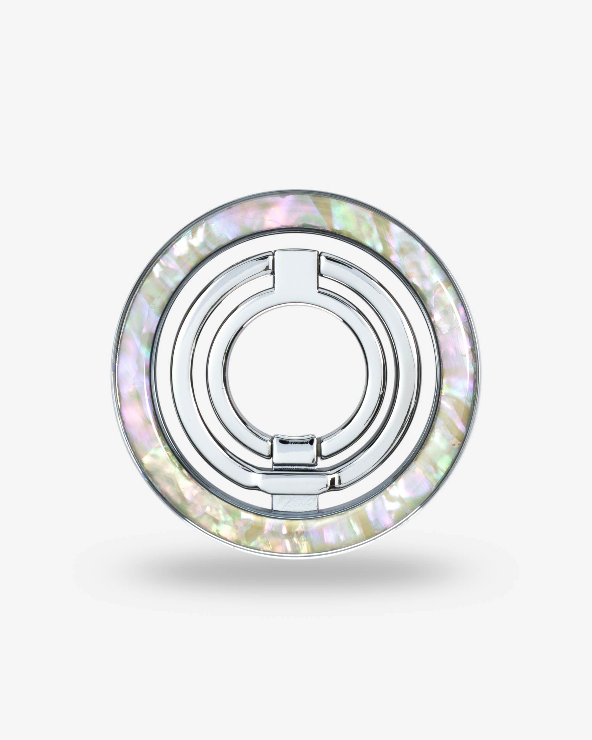 Opal Pearl Ring Stand — Silver-Tone