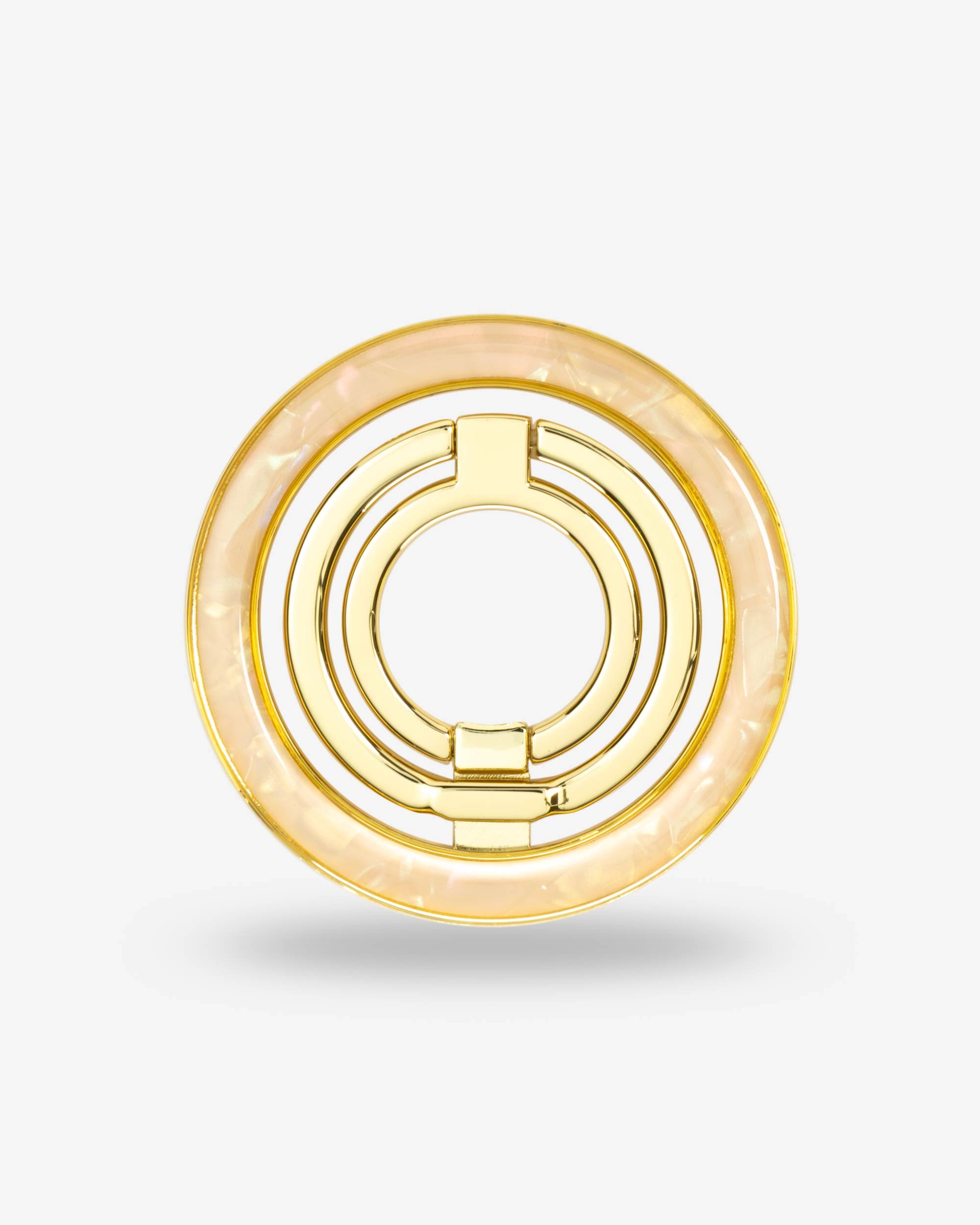 Apricot Shell Ring Stand — Gold-Tone