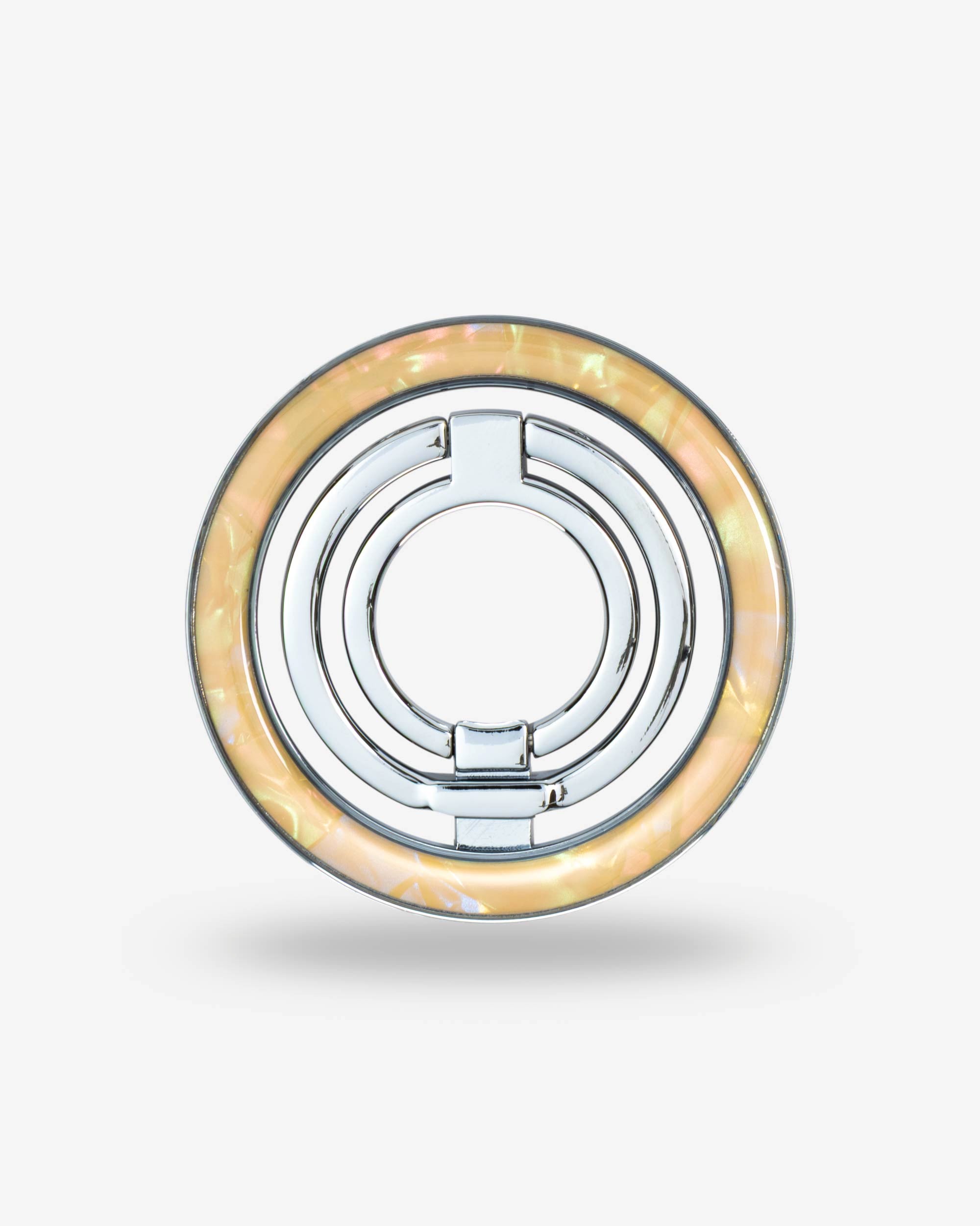 Apricot Shell Ring Stand — Silver-Tone